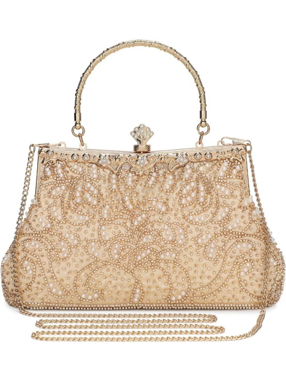 1920s Vintage Beaded Clutch Purse - Elegant Evening Bag for Weddings & Parties